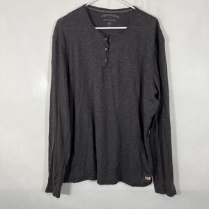Converse X John Varvatos Long Sleeve Henley T Shirt Mens Size XL Gray Heathered